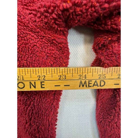 L.L. Bean Womens Sherpa Jacket LG Red Button Closure Outdoor Cozy - Picture 8 of 12